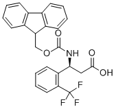 FMOC-(S)-3-氨基-3-(2-三氟甲基苯基)-丙酸结构式
