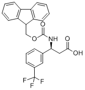 Structure of FMOC-(S)-3-AMINO-3-(3-TRIFLUOROMETHYL-PHENYL)-PROPIONIC ACID