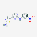 Structure of 2-Pyrimidinamine, 4-(2-amino-4-methyl-5-thiazolyl)-N-(3-nitrophenyl)-