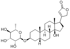 5-beta-card-20(22)-enolide,3-beta-((6-deoxy-alpha-l-mannopyranosyl)oxy)-14-bet结构式