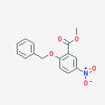Structure of Benzoic acid, 5-nitro-2-(phenylmethoxy)-, methyl ester