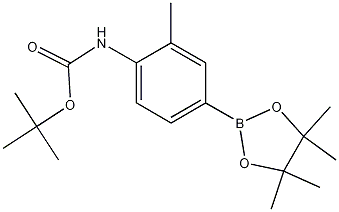 tert-Butyl 2-methyl-4-(4,4,5,5-tetramethyl-1,3,2-dioxaborolan-2-yl)phenylcarbamate结构式