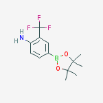 4-(4,4,5,5-tetramethyl-1,3,2-dioxaborolan-2-yl)-2-(trifluoromethyl)aniline结构式