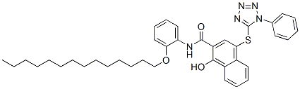 Structure of 1-hydroxy-4-(1-phenyl-1H-tetrazol-5-ylthio)-2-tetradecyloxy-2-naphthanilide