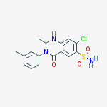 7-chloro-2-methyl-3-(3-methylphenyl)-4-oxo-1,2-dihydroquinazoline-6-sulfonamide结构式