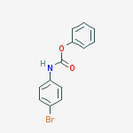 Structure of Carbamic acid, (4-bromophenyl)-, phenyl ester