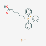 Structure of Phosphonium, (6-carboxyhexyl)triphenyl-, bromide