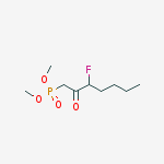 Structure of Phosphonic acid, (3-fluoro-2-oxoheptyl)-, dimethyl ester