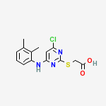 Structure of [4-Chloro-6-(2,3-xylidino)-2-pyrimidinylthio]acetic acid
