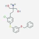 1,3-Propanediol,2-amino-2-[2-[2-chloro-4-[[3-(phenylmethoxy)phenyl]thio]phenyl]ethyl]-结构式