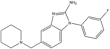 Structure of 1-(3-Fluorophenyl)-5-[(piperidin-1-yl)methyl]-1H-benzimidazol-2-amine