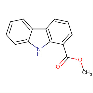 Structure of 9H-Carbazole-1-carboxylic acid, methyl ester