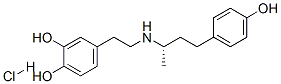 1,2-Benzenediol, 4-[2-[[3-(4-hydroxyphenyl)-1-methylpropyl]amino]ethyl]-, hydrochloride, (S)-结构式