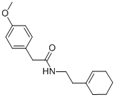 Structure of N-[2-(1-cyclohexen-1-yl)ethyl]-2-(4-methoxyphenyl)acetamide