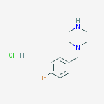 Structure of Piperazine, 1-[(4-bromophenyl)methyl]-, monohydrochloride