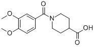 Structure of 1-(3,4-DIMETHOXY-BENZOYL)-PIPERIDINE-4-CARBOXYLIC ACID