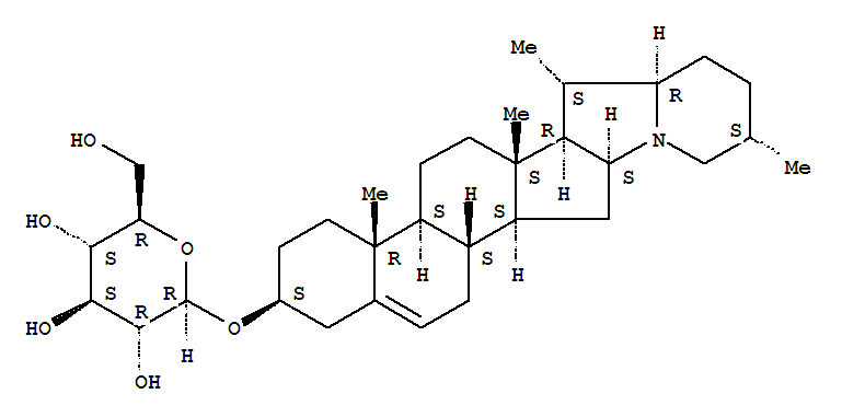 (9xi)-solanid-5-en-3-yl beta-D-glucopyranoside结构式