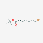 Structure of Heptanoic acid, 7-bromo-, 1,1-dimethylethyl ester