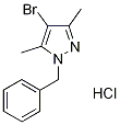 Structure of 1H-Pyrazole, 4-bromo-3,5-dimethyl-1-(phenylmethyl)-