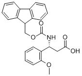 Structure of FMOC-(R)-3-AMINO-3-(2-METHOXY-PHENYL)-PROPIONIC ACID