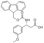 FMOC-(R)-3-氨基-3-(3-甲氧基苯基)-丙酸结构式