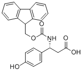 Structure of FMOC-(R)-3-AMINO-3-(4-HYDROXY-PHENYL)-PROPIONIC ACID