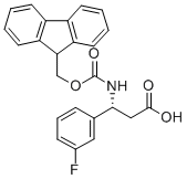Structure of FMOC-(R)-3-AMINO-3-(3-FLUORO-PHENYL)-PROPIONIC ACID