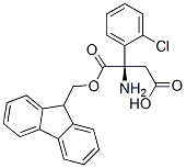 Structure of FMOC-(R)-3-AMINO-3-(2-CHLORO-PHENYL)-PROPIONIC ACID