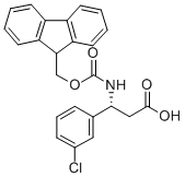 FMOC-(R)-3-氨基-3-(3-氯苯基)-丙酸结构式