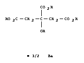 Structure of 1,2,3-Propanetricarboxylicacid, 2-hydroxy-, barium salt (2:3)