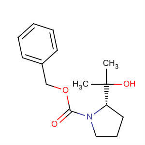 1-Pyrrolidinecarboxylic acid, 2-(1-hydroxy-1-methylethyl)-, phenylmethylester, (S)-结构式