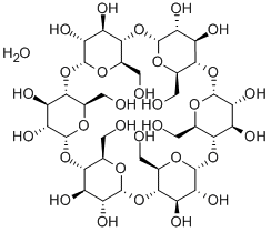 Chemical structure of ALPHA-CYCLODEXTRIN HYDRATE
