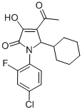 Structure of 2H-Pyrrol-2-one, 4-acetyl-1-(4-chloro-2-fluorophenyl)-5-cyclohexyl-1,5-dihydro-3-hydroxy-