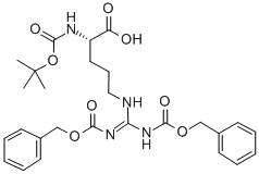 Structure of BOC-ARG(Z)2-OH