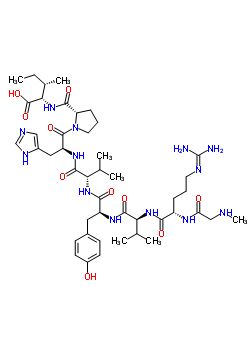 angiotensin II, Sar(1)-Val(5)-Ile(8)-结构式