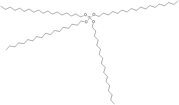 Chemical structure of TETRAOCTADECYL ORTHOTITANATE