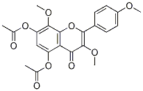 5,7-diacetoxy-3,4',8-trimethoxyflavone结构式