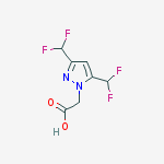 [3,5-bis(difluoromethyl)-1h-pyrazol-1-yl]acetic Acid结构式