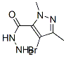 Structure of 4-bromo-2,5-dimethylpyrazole-3-carbohydrazide