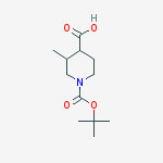 1-N-叔丁氧羰基-3-甲基-哌啶-4-羧酸结构式