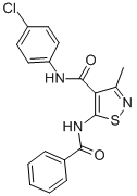 Structure of 5-(benzoylamino)-N-(4-chlorophenyl)-3-methyl-4-isothiazolecarboxamide