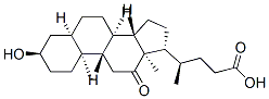 Structure of (4R)-4-[(3R,5R,8R,9S,10S,13R,14S,17R)-3-hydroxy-10,13-dimethyl-12-oxo-1,2,3,4,5,6,7,8,9,11,14,15,16,17-tetradecahydrocyclopenta[a]phenanthren-17-yl]pentanoic acid