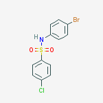 N-(4-bromophenyl)-4-chlorobenzenesulfonamide结构式