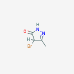4-Bromo-3-methyl-1H-pyrazol-5(4H)-one结构式