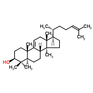 Structure of (3beta)-lanosta-9(11),24-dien-3-ol