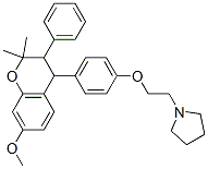1-[2-[4-(2,2-Dimethyl-7-methoxy-3-phenylchroman-4-yl)phenoxy]ethyl]pyrrolidine结构式