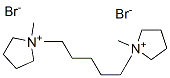 Structure of 1,1-(pentane-1,5-diyl)bis[1-methylpyrrolidinium] dibromide