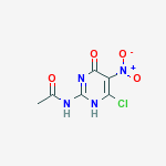 N-(4-氯-5-硝基-6-氧代-1,6-二氢嘧啶-2-基)乙酰胺结构式