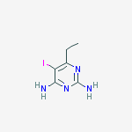 Structure of 2,4-Pyrimidinediamine, 6-ethyl-5-iodo-