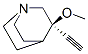 Structure of 1-AZABICYCLO[2.2.2]OCTANE,3-ETHYNYL-3-METHOXY-,(3R)-